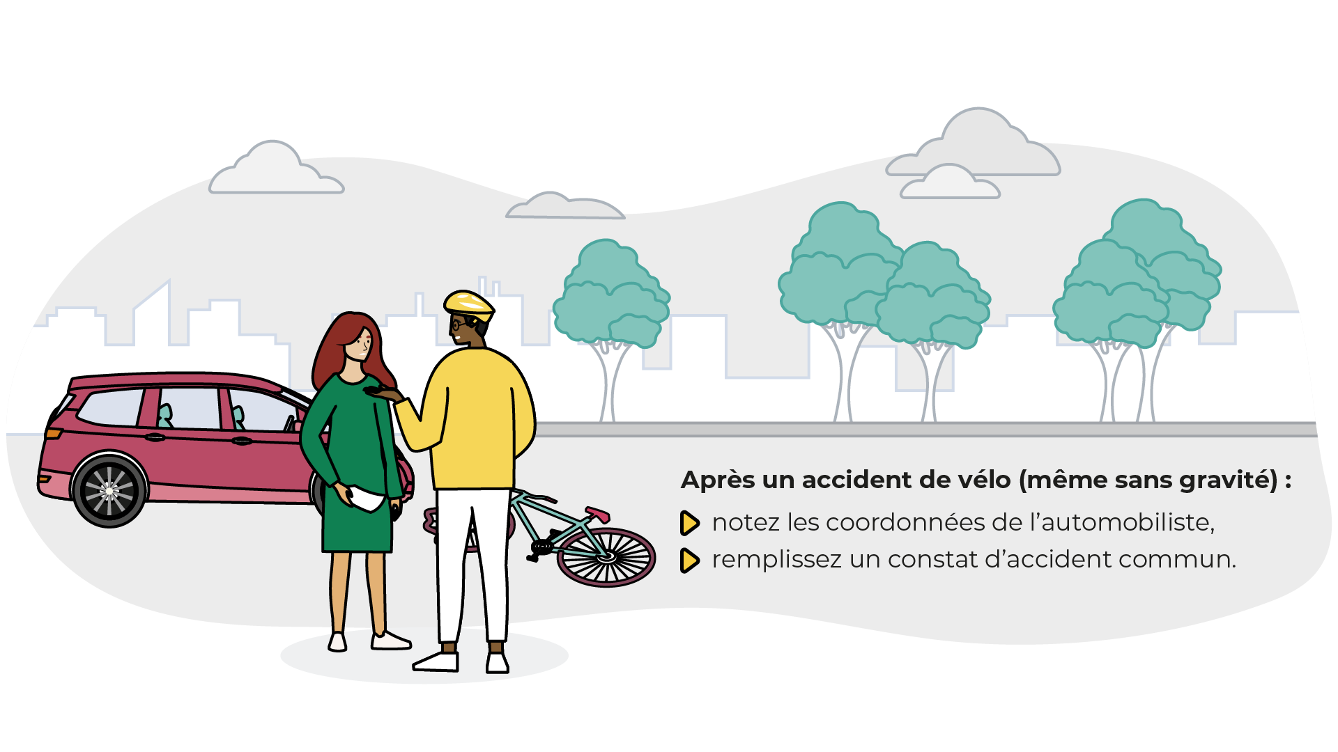 Accident vélo – voiture : remplir un constat commun – Abeille Assurances
