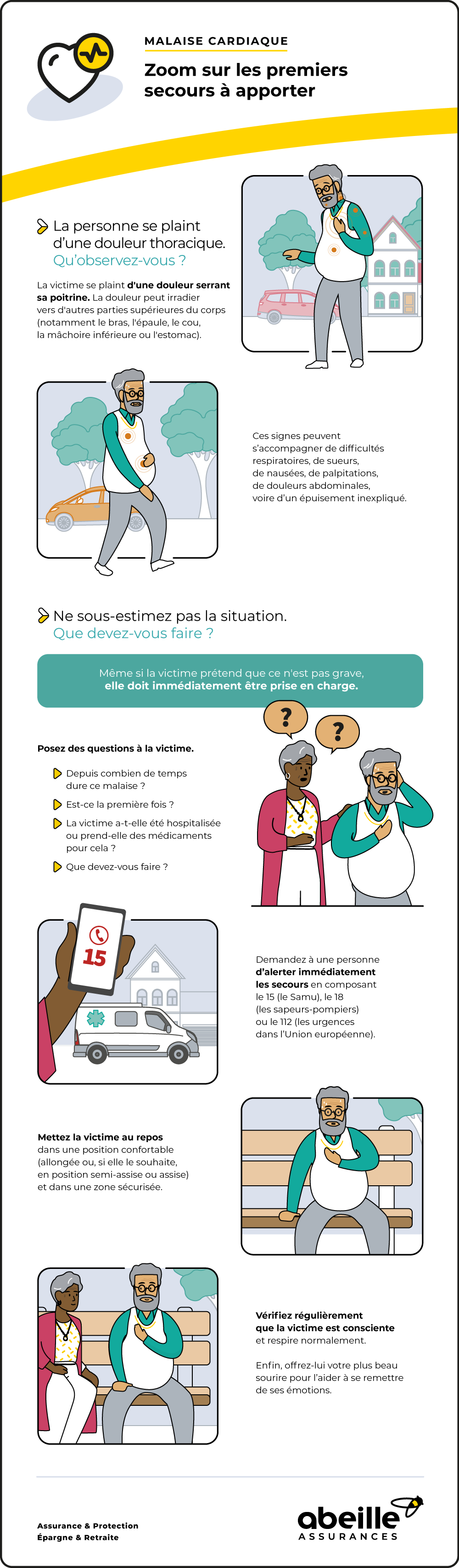 Crise cardiaque et premiers secours - Abeille Assurances Crise cardiaque et premiers secours - Abeille Assurances
